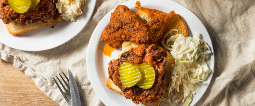 Homemade Nashville hot chicken