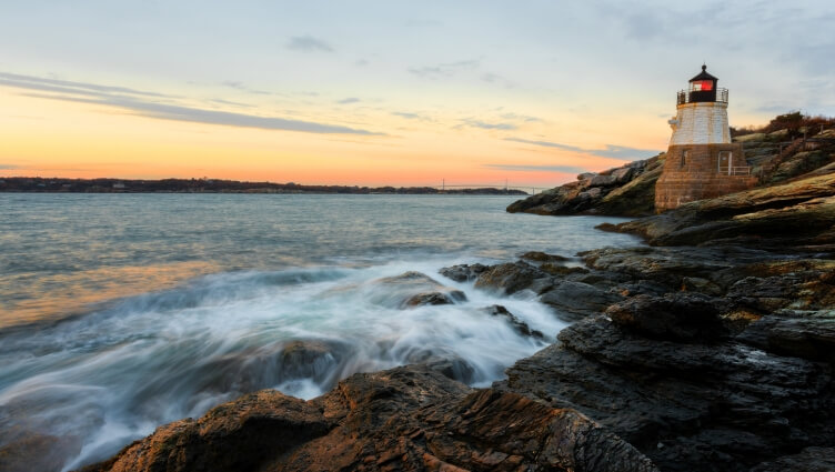 Lighthouse off the coast of Rhode Island