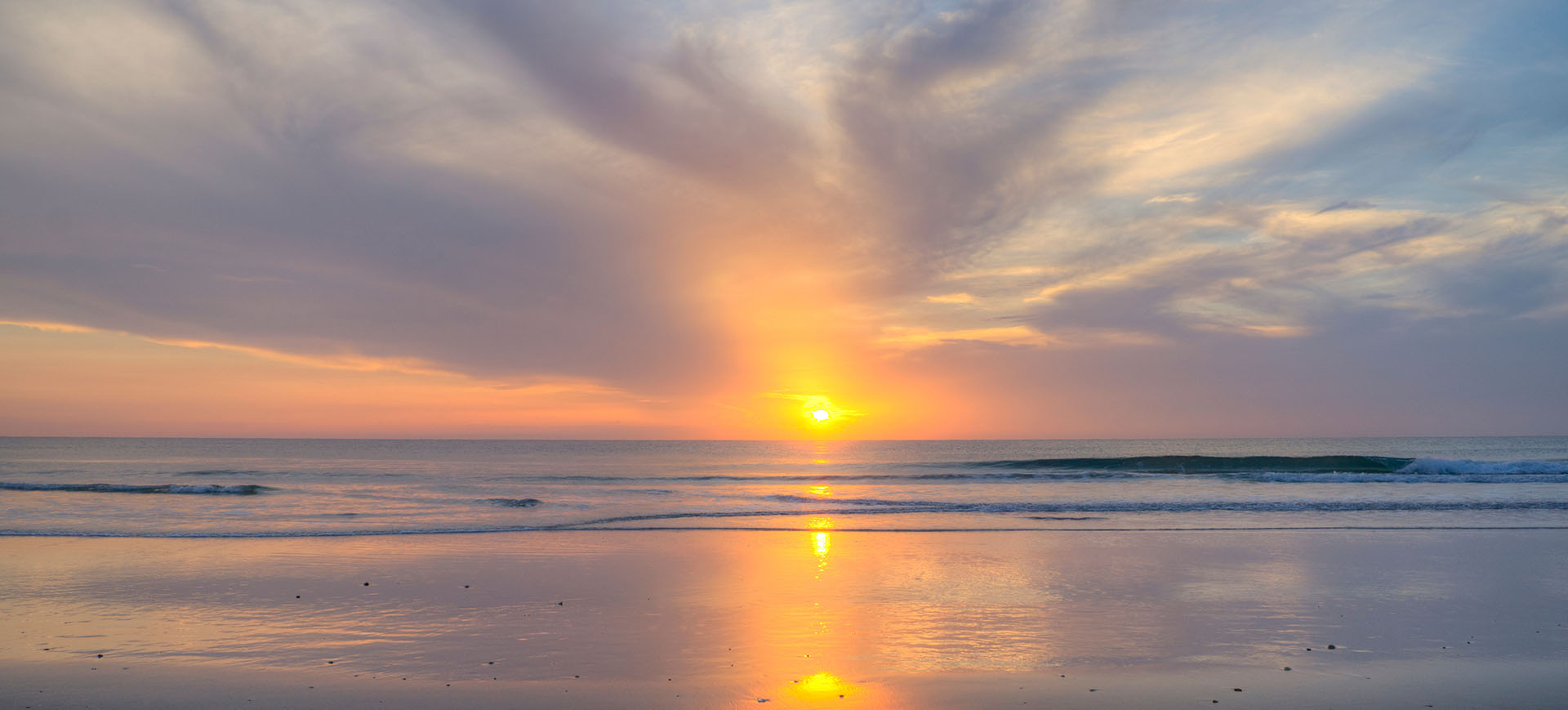 Sunrise over the ocean at Canaveral National Seashore