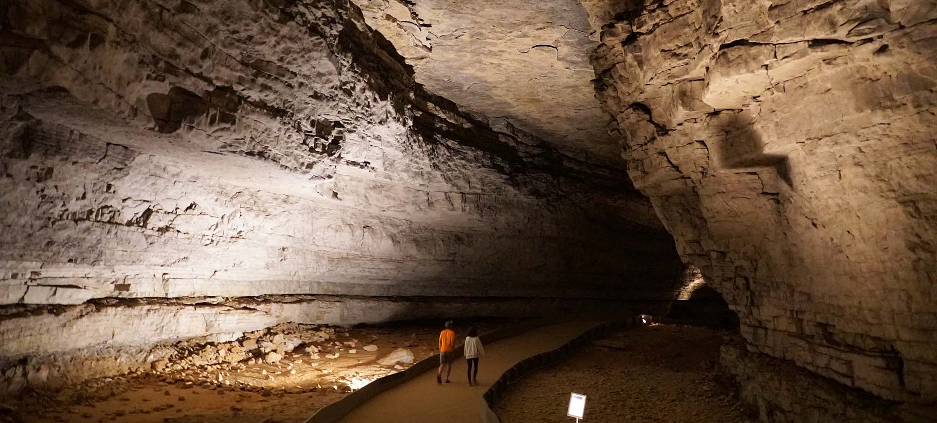 Walking path inside of Mammoth Cave