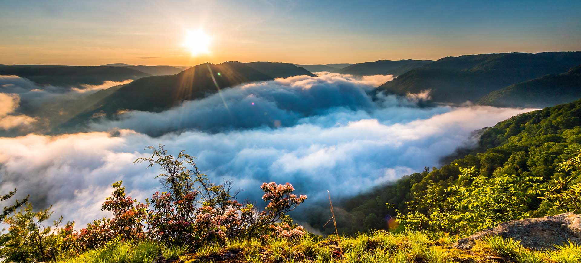 Sunrise at New River Gorge National Park