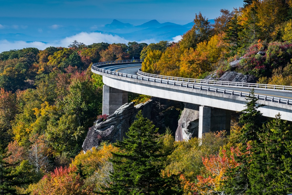 Stunning fall foliage road